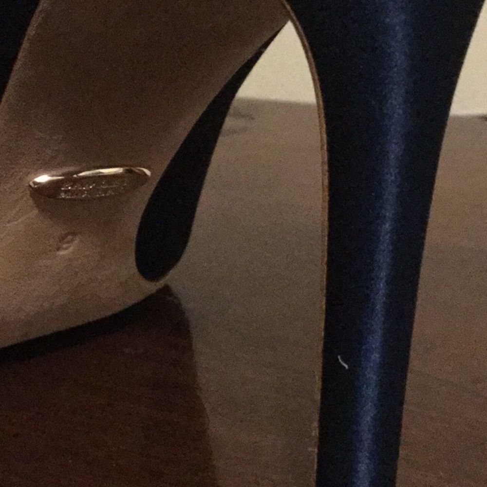 Badgley Mischka Blue Kali Satin Ankle-strap Pumps - Picture 8 of 12